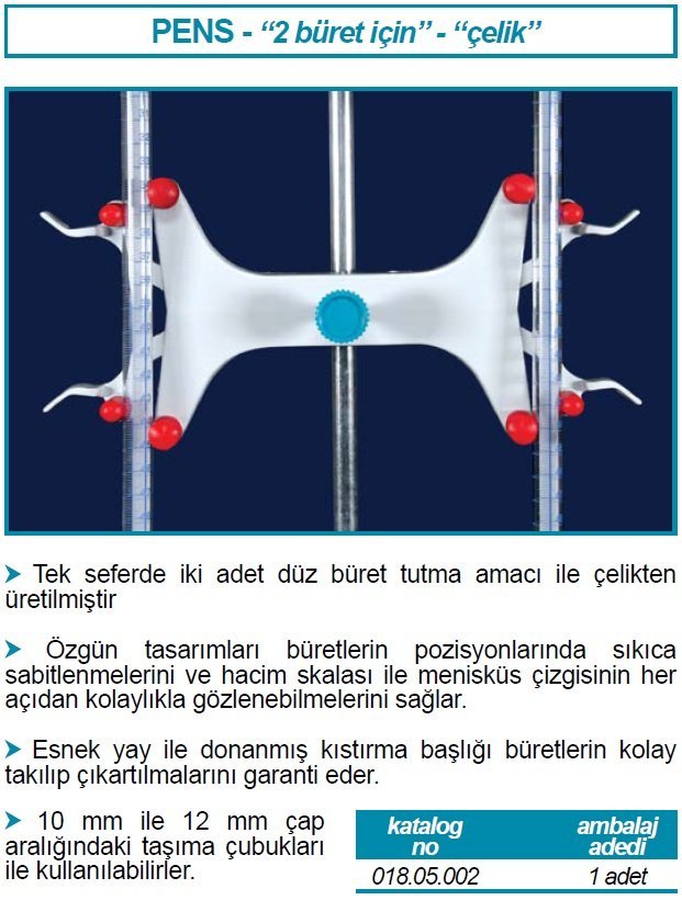 İSOLAB 018.05.002 büret pensi